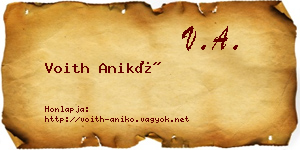 Voith Anikó névjegykártya